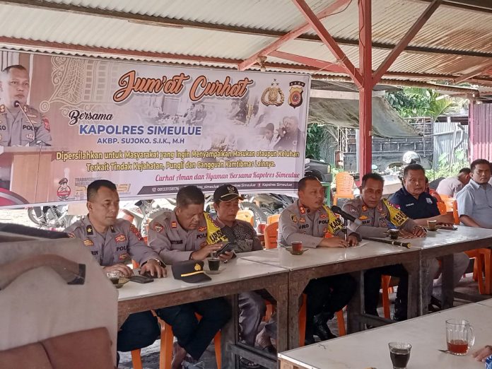 Polres Simeulue Gelar Jumat Curhat di Warung Waserda Desa Suka Karya